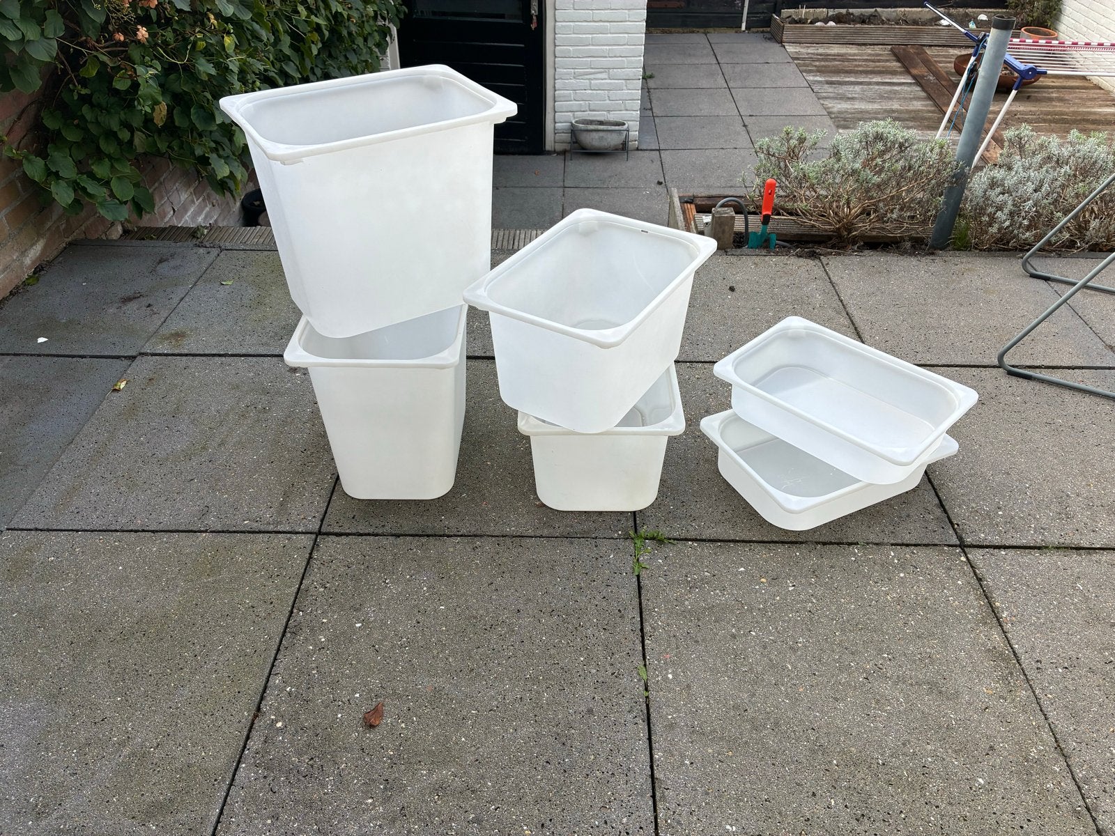 6x IKEA Trofast bakken - diverse maten, Ophalen, Gebruikt, Wit, Kunststof