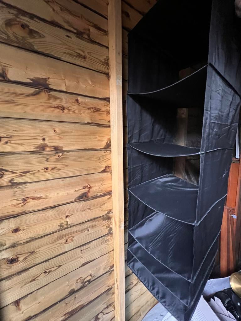 IKEA SKUBB hangende opberger met 6 vakken, zwart, Ophalen, Met plank(en), Gebruikt, 100 tot 150 cm