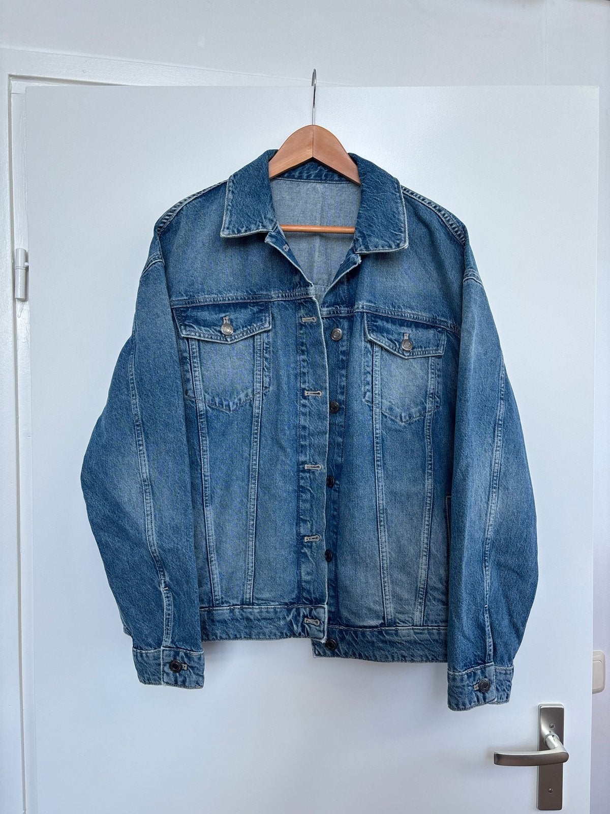 Massimo Dutti Oversized Dames Spijkerjas Maat L, Ophalen of Verzenden, Zo goed als nieuw, Maat 42/44 (L), Blauw