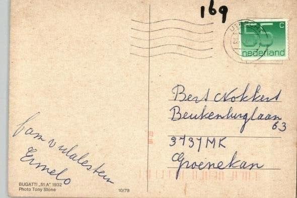 antieke auto's 3 gelopen kaarten, Ophalen of Verzenden, 1940 tot 1960, Gelopen, Noord-Brabant