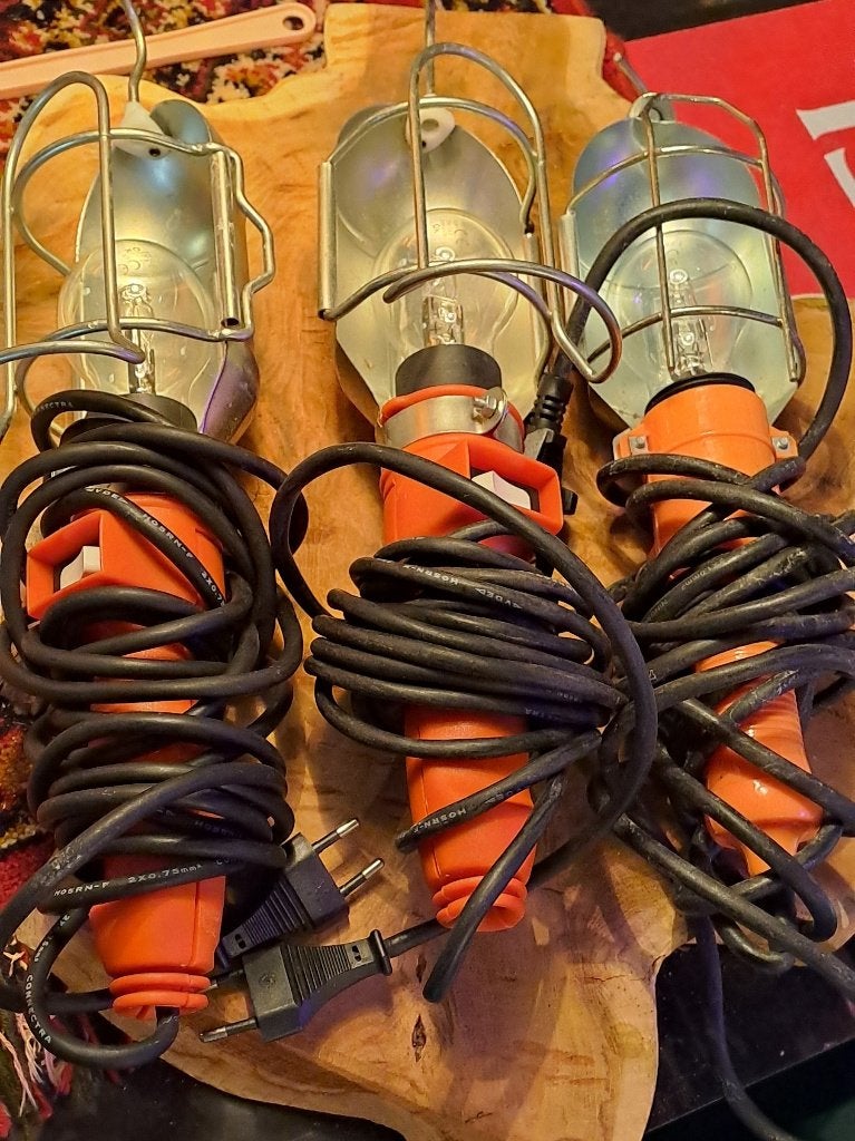3 X Looplamp, Met nieuwe halogeenlampen, Minder dan 50 watt, Overige typen, Zo goed als nieuw