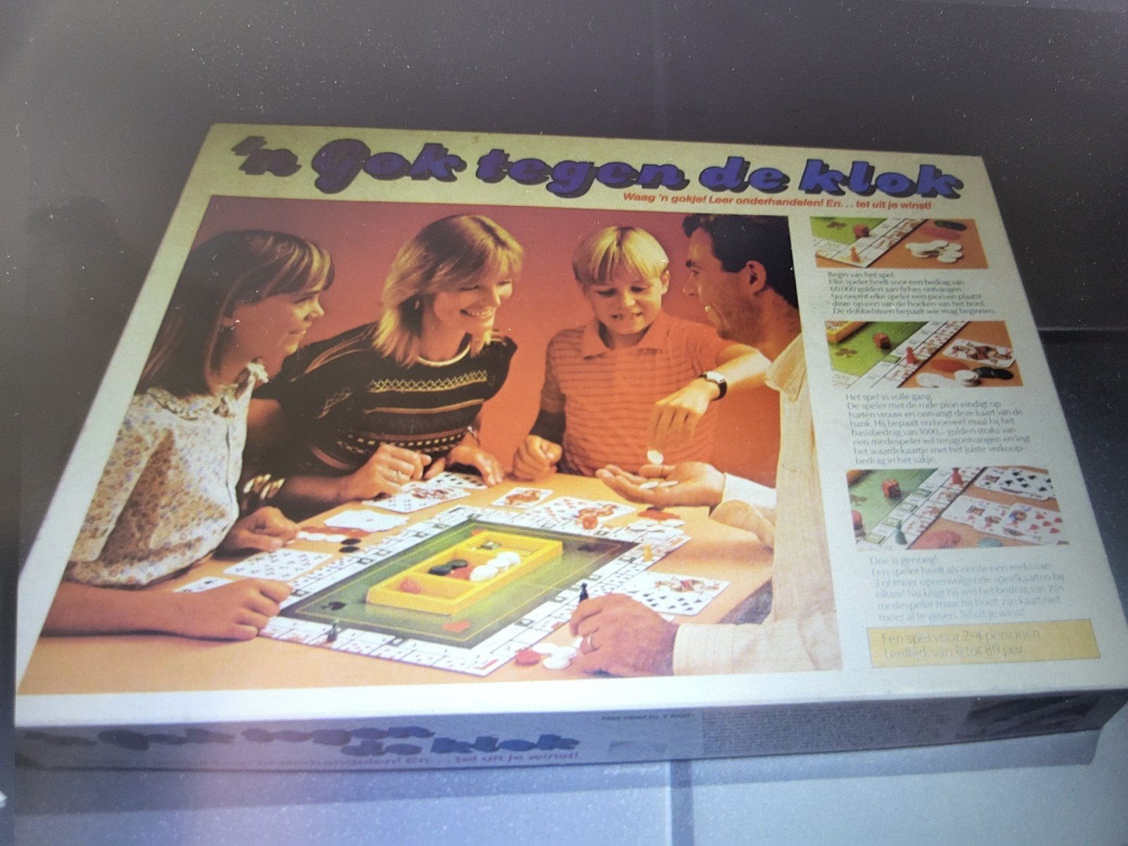 In Gok Tegen De Klok - Vintage Bordspel, Drie of vier spelers, Ophalen of Verzenden, Gebruikt, Jumbo