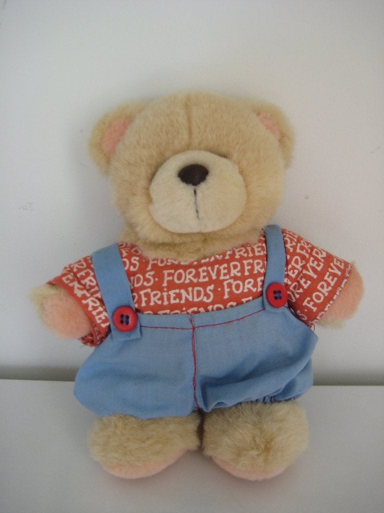 Forever Friends beer met tuinbroek en shirt 19 cm, Ophalen of Verzenden, Zo goed als nieuw, Stoffen beer, Forever Friends