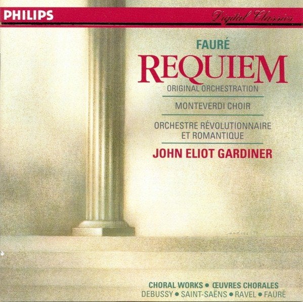 Fauré Requiem Gardiner CD, Ophalen of Verzenden, Gebruikt, Album, Vocaal