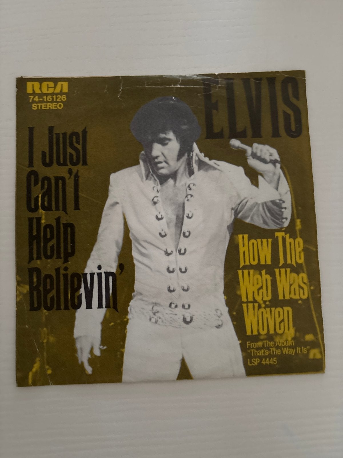 Elvis - I Just Can't Help Believin' 45 toeren vinyl, Ophalen of Verzenden, Gebruikt, Cd of Plaat