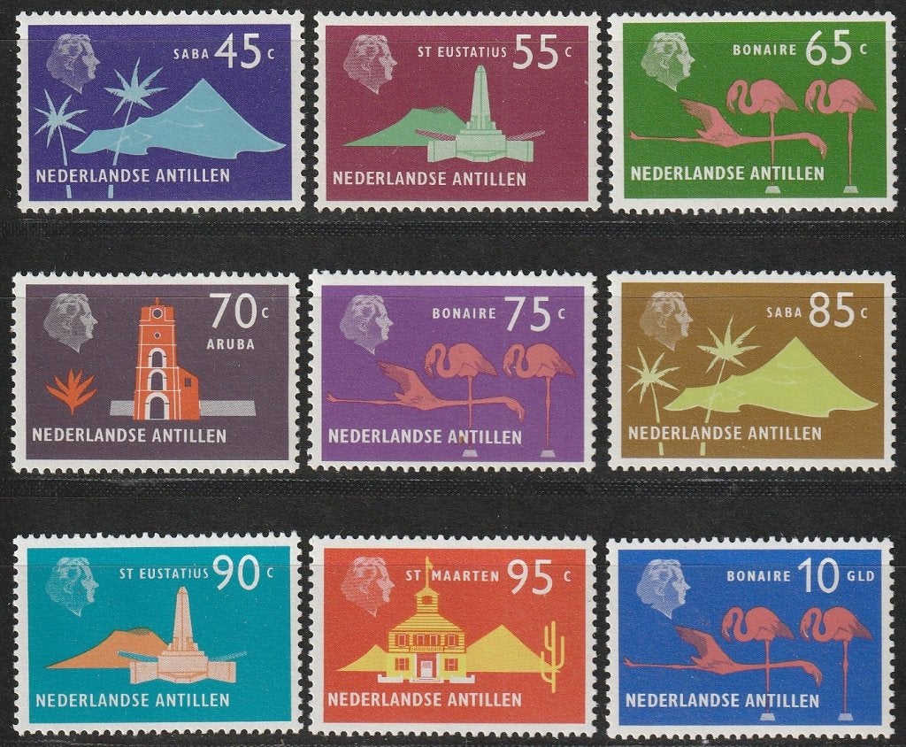 Antillen 1973 460/468 Eilanden, Postfris, Postzegels en Munten, Postzegels | Nederlandse Antillen en Aruba, Ophalen of Verzenden