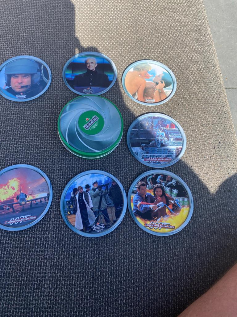 Heineken James Bond 'Tomorrow Never Dies' Coasters, Verzamelen, Ophalen of Verzenden, Gebruikt