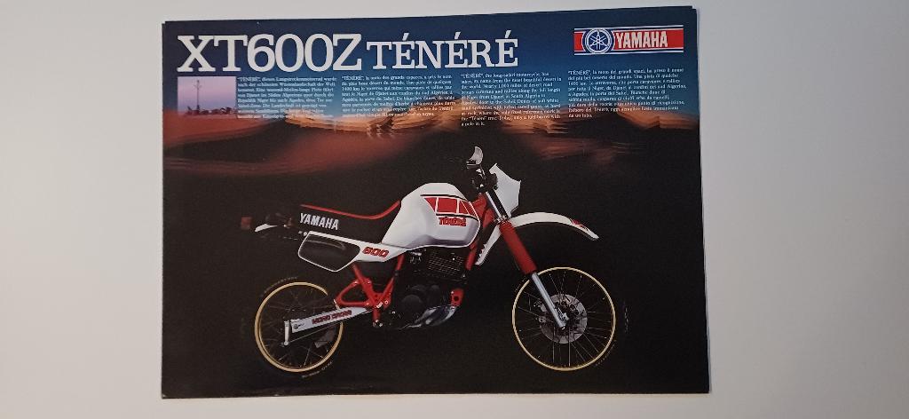 Folder Yamaha XT600Z Tenere 1983 1984, Motoren, Ophalen of Verzenden, Yamaha
