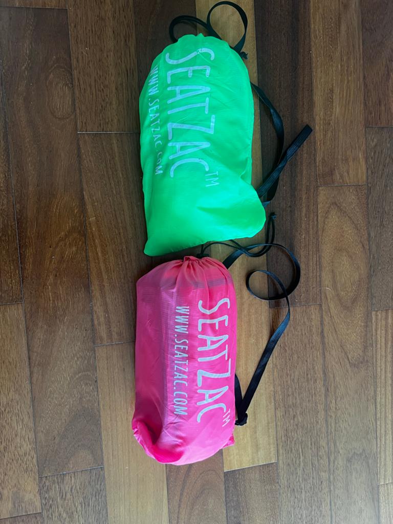 SeatZac Zitzakken - Groen & Roze (2 stuks), Ophalen of Verzenden, Zo goed als nieuw, Groen, Zitzak