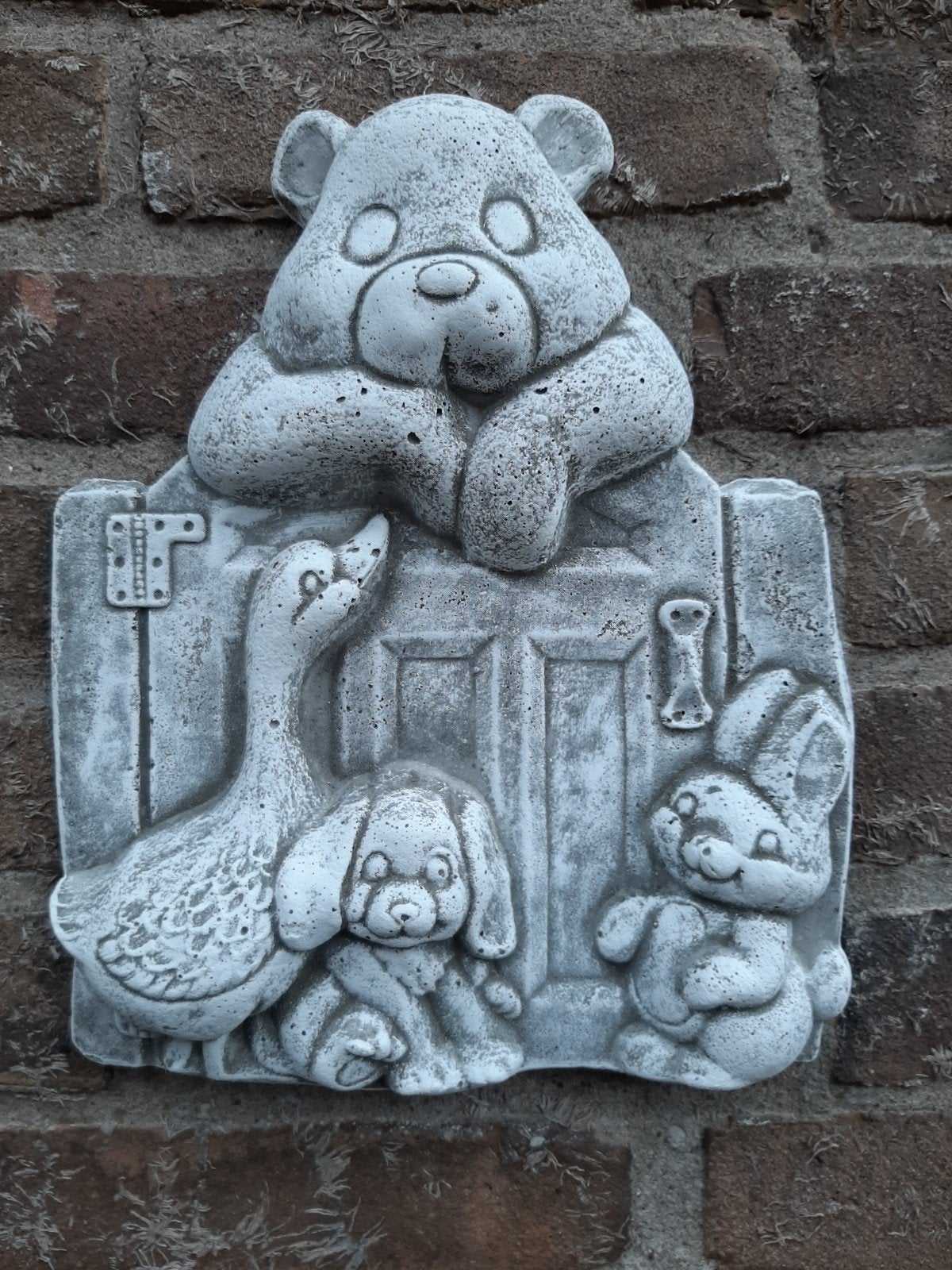 Dieren wanddecoratie betonnen beeld tuinbeeld beton, Ophalen of Verzenden