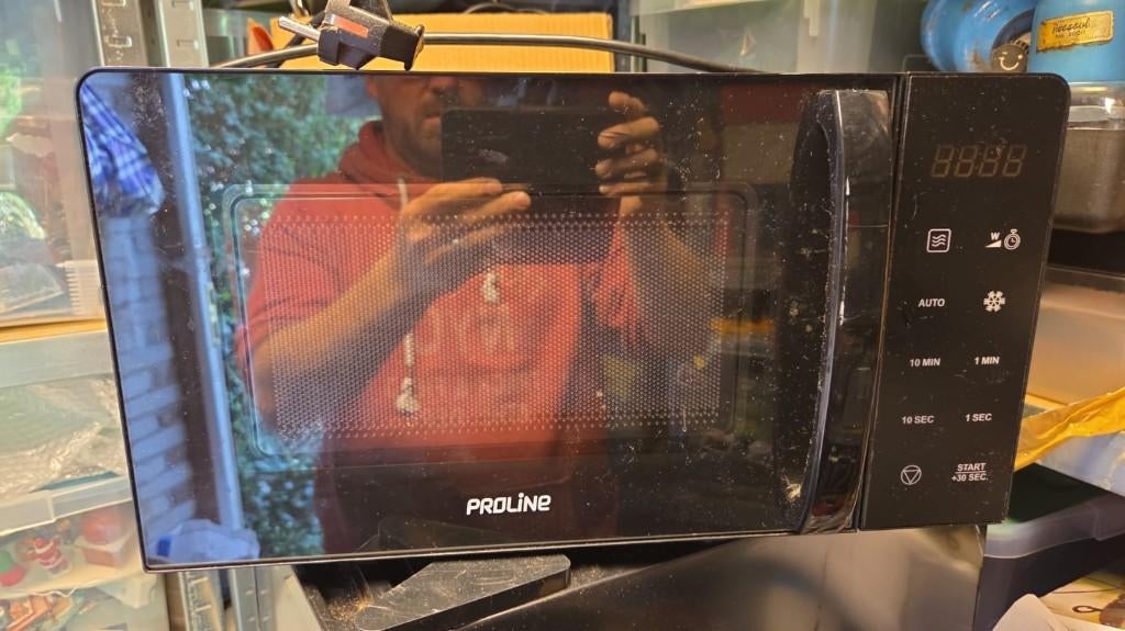 Proline magnetron zgan, Witgoed en Apparatuur, Magnetrons, Ophalen, Zo goed als nieuw, Vrijstaand, Magnetron