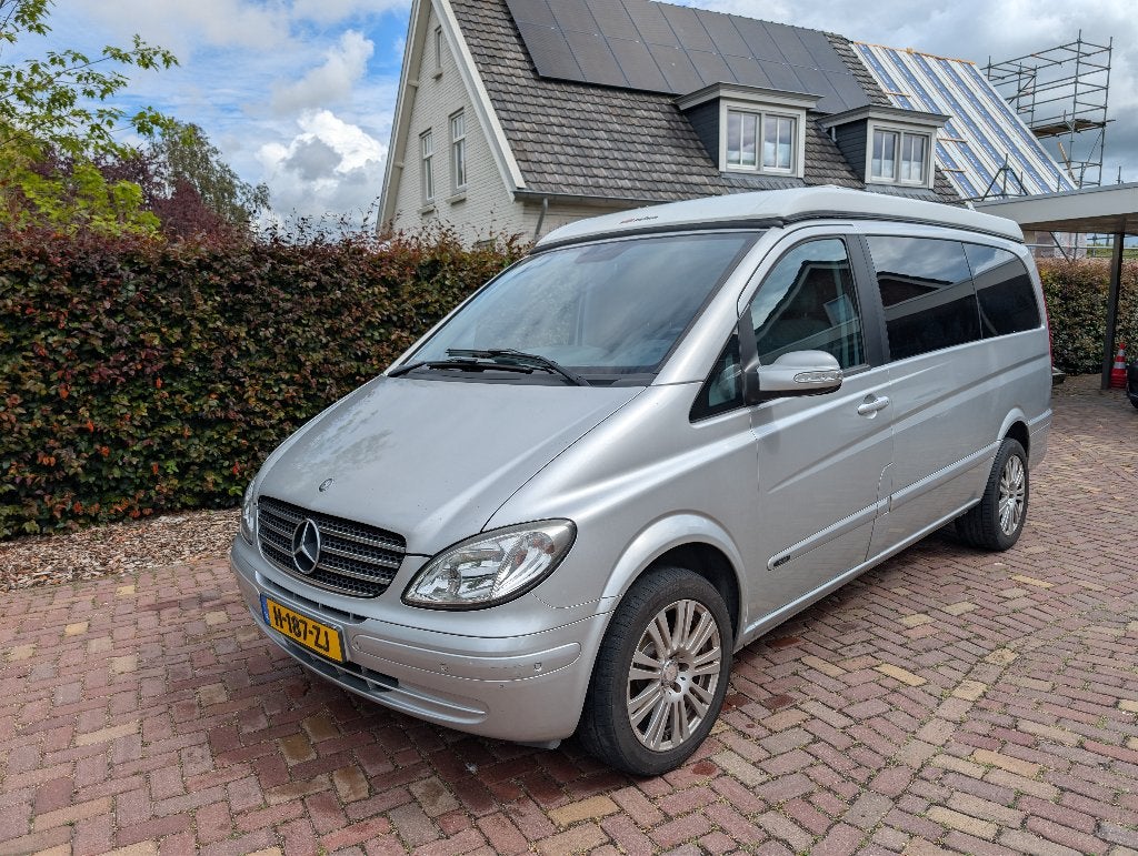 Mercedes-Benz Viano 7-persoons camperbus, Caravans en Kamperen, Campers, Automaat, Omvormer, Buscamper of Camperbus, Alarm
