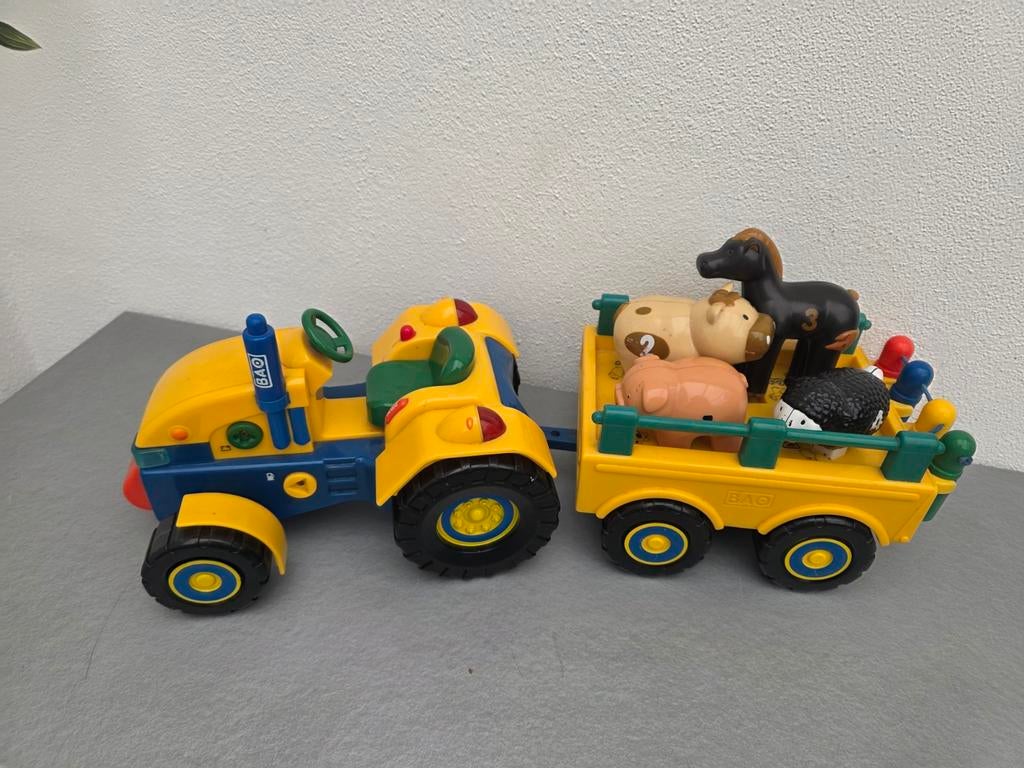 BAO  Tractor met aanhanger en boerderijdieren, Kinderen en Baby's, Speelgoed | Overig, Ophalen of Verzenden, Jongen of Meisje