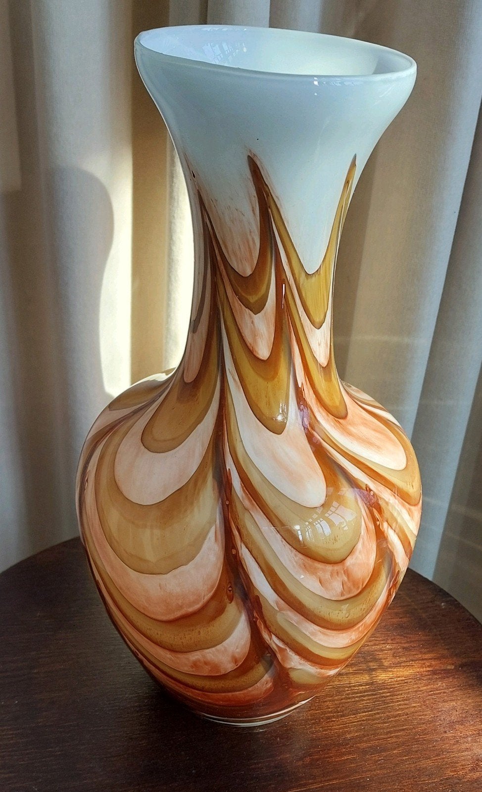 Vintage jaren 70 swirl vaas, Murano, Antiek en Kunst, Ophalen of Verzenden