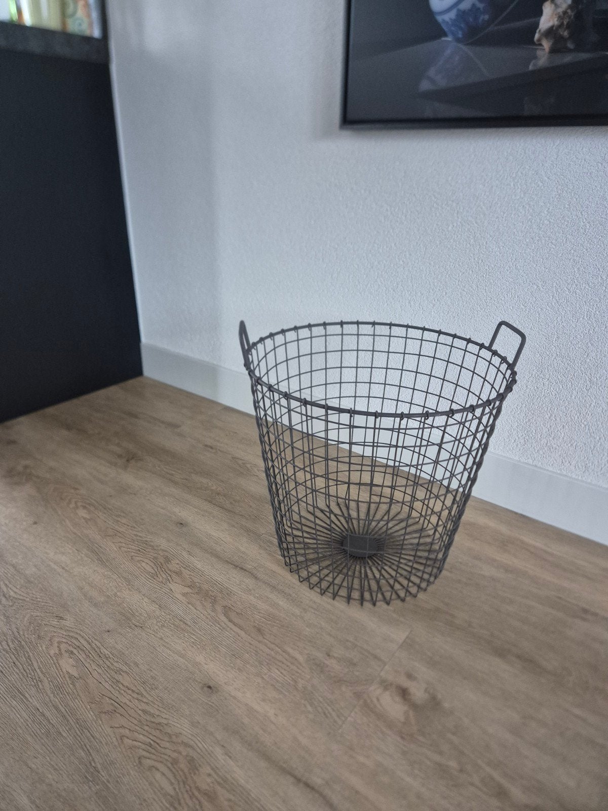 Draadmand groot diameter 45 cm met hoogte 46 cm, Huis en Inrichting, Woonaccessoires | Schalen en Manden, Ophalen, Rond, Riet