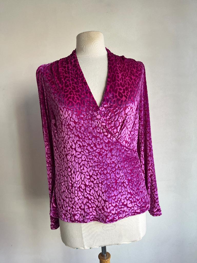 shoeby blouse roze maat L fluweel, Verzenden, Maat 42/44 (L), Zo goed als nieuw, Shoeby