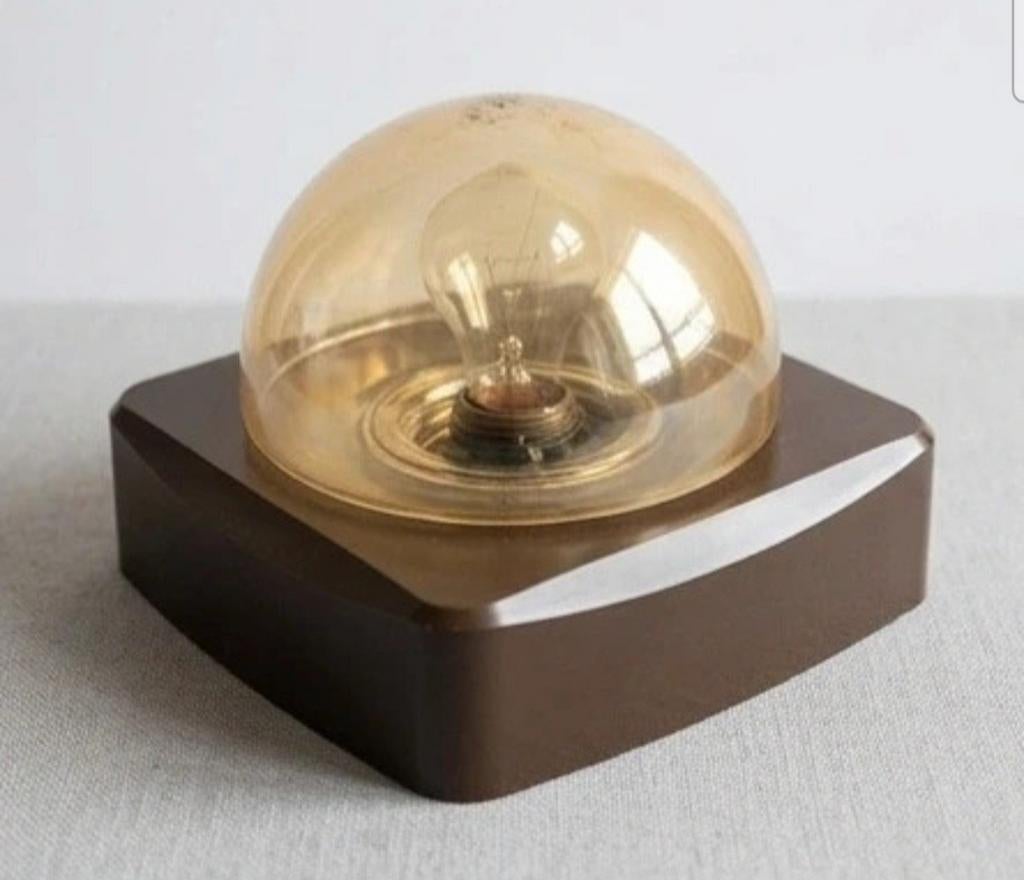 2x RZB Rudolf Zimmermann Bamberg Space Age lamp, Space Age, Ophalen of Verzenden, Zo goed als nieuw, Glas