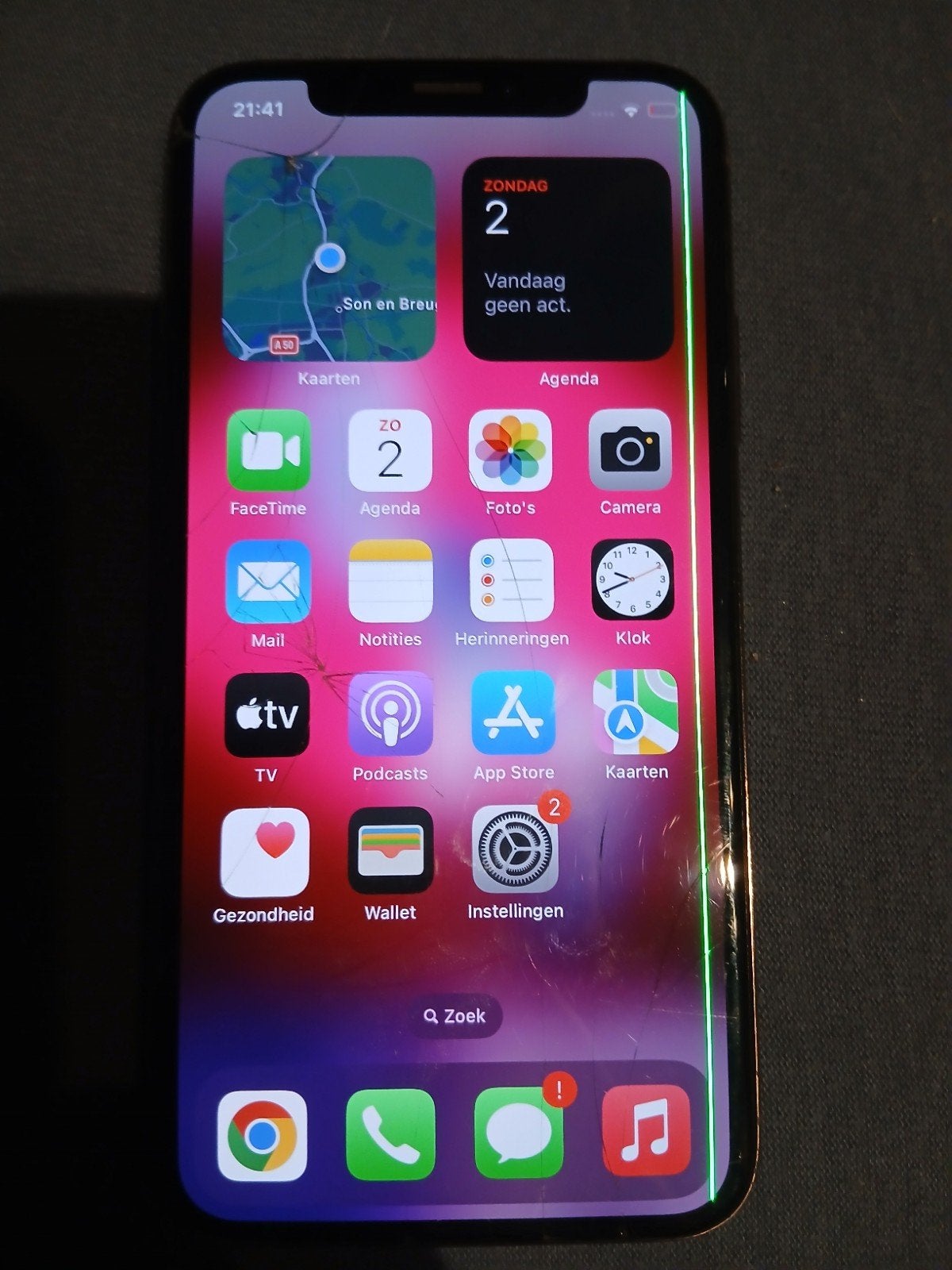 iPhone XS met beschadigd scherm en achterkant, Ophalen, Gebruikt, IPhone XS, 64 GB