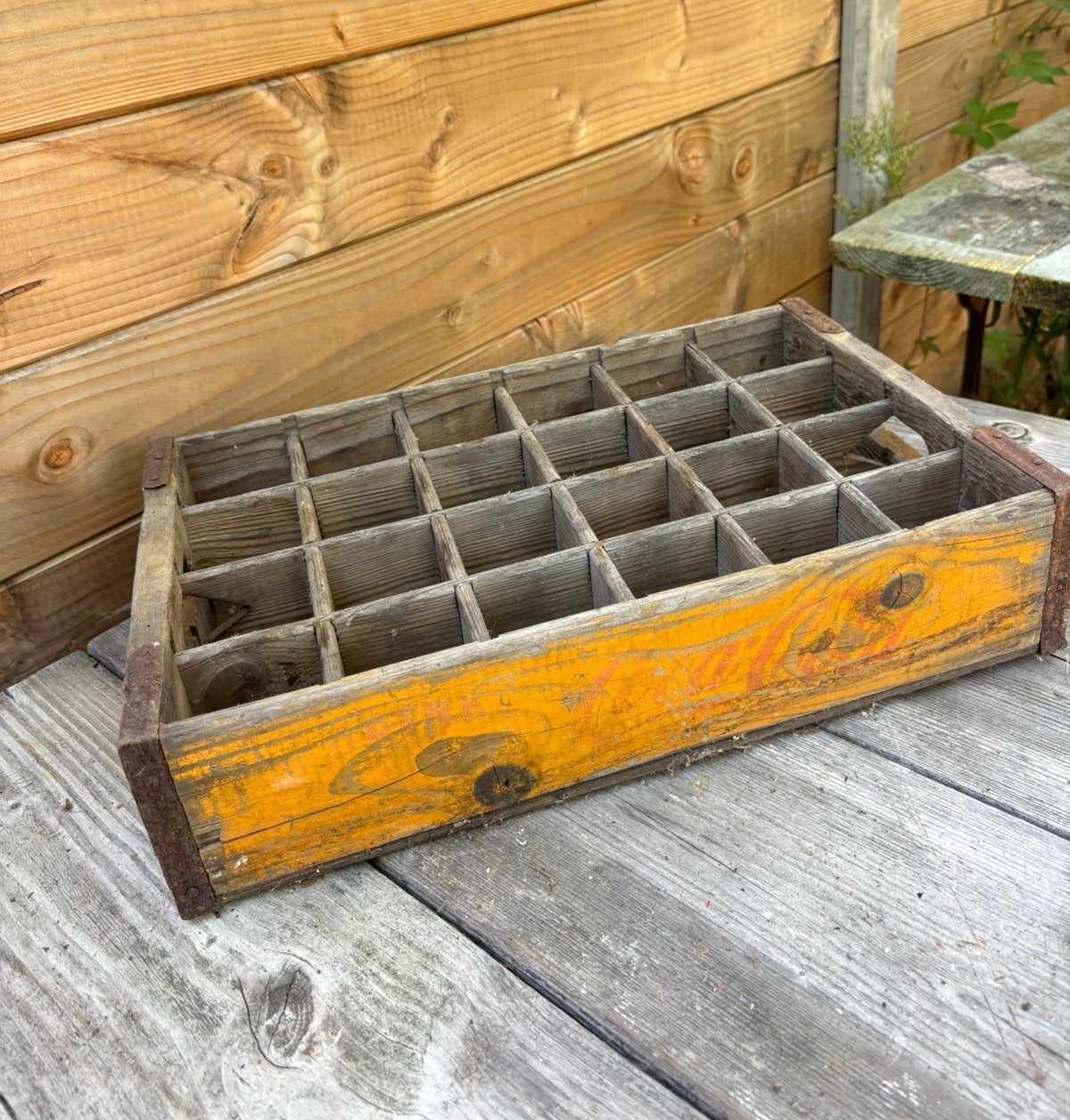 Vintage Houten Coca-Cola Krat, Ophalen of Verzenden, Zo goed als nieuw, Minder dan 50 cm
