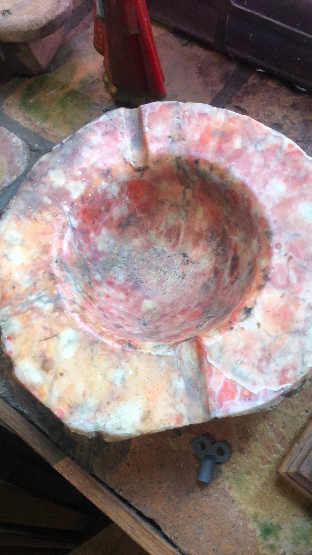 Alabaster asbak vintage, Ophalen of Verzenden