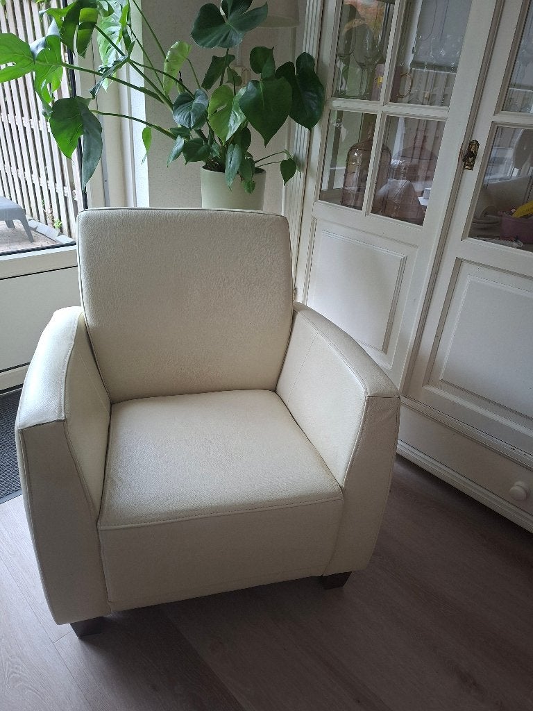 leren fauteuil, Huis en Inrichting, Ophalen, Minder dan 75 cm, Leer, Zo goed als nieuw