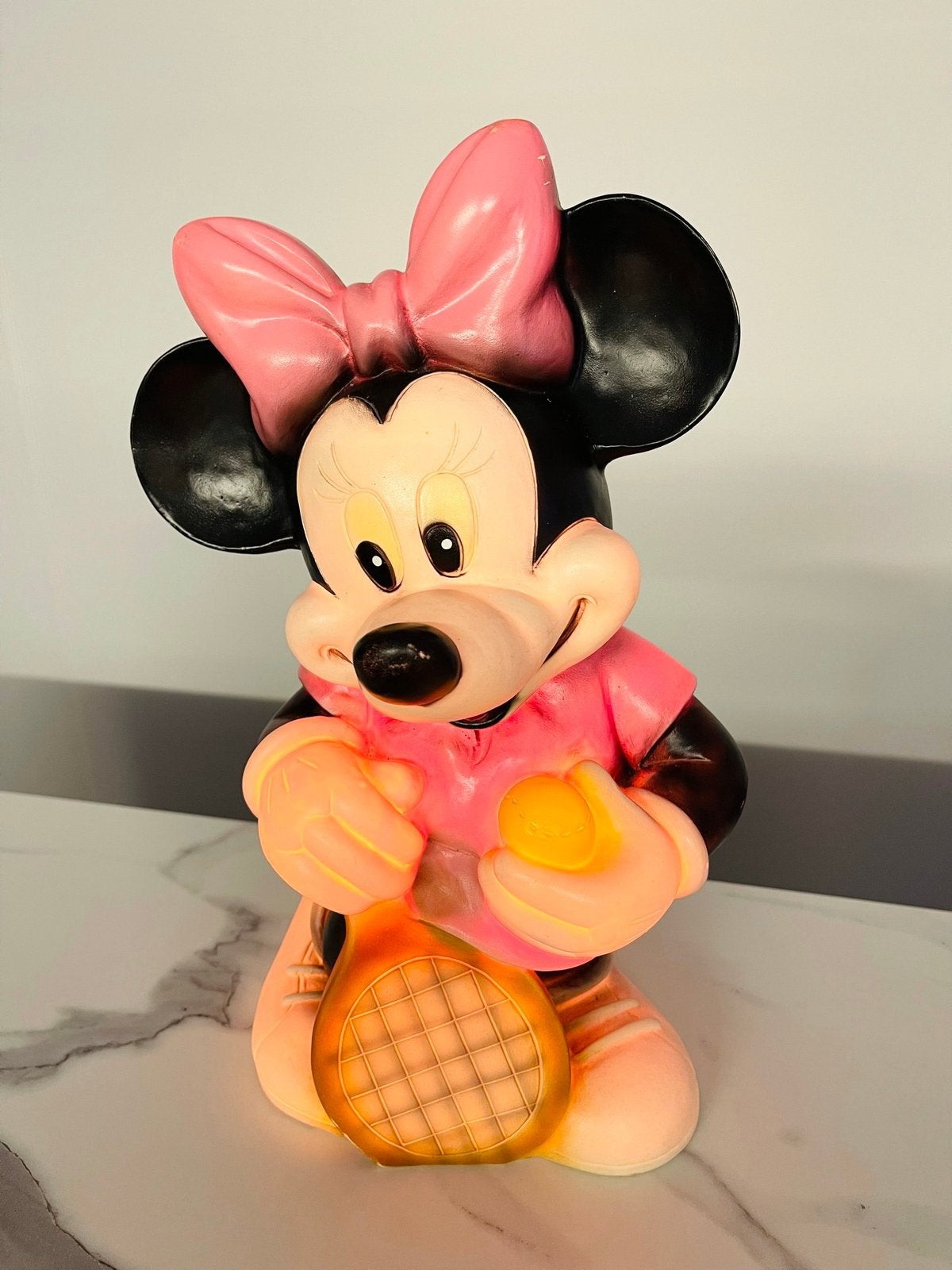 Minnie mouse lamp vintage, Ophalen of Verzenden, Mickey Mouse, Zo goed als nieuw, Beeldje of Figuurtje
