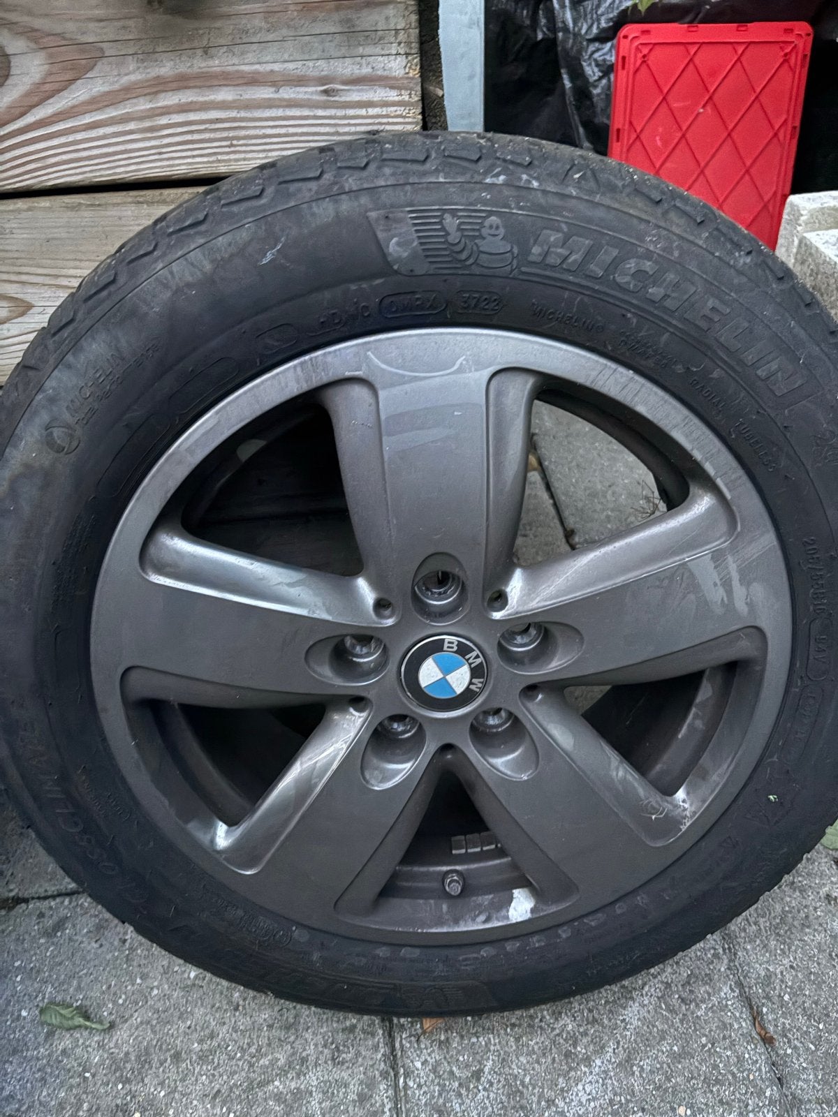 Set van 4 BMW velgen met Michelin All Season banden, Gebruikt, 16 inch, Banden en Velgen, All Season