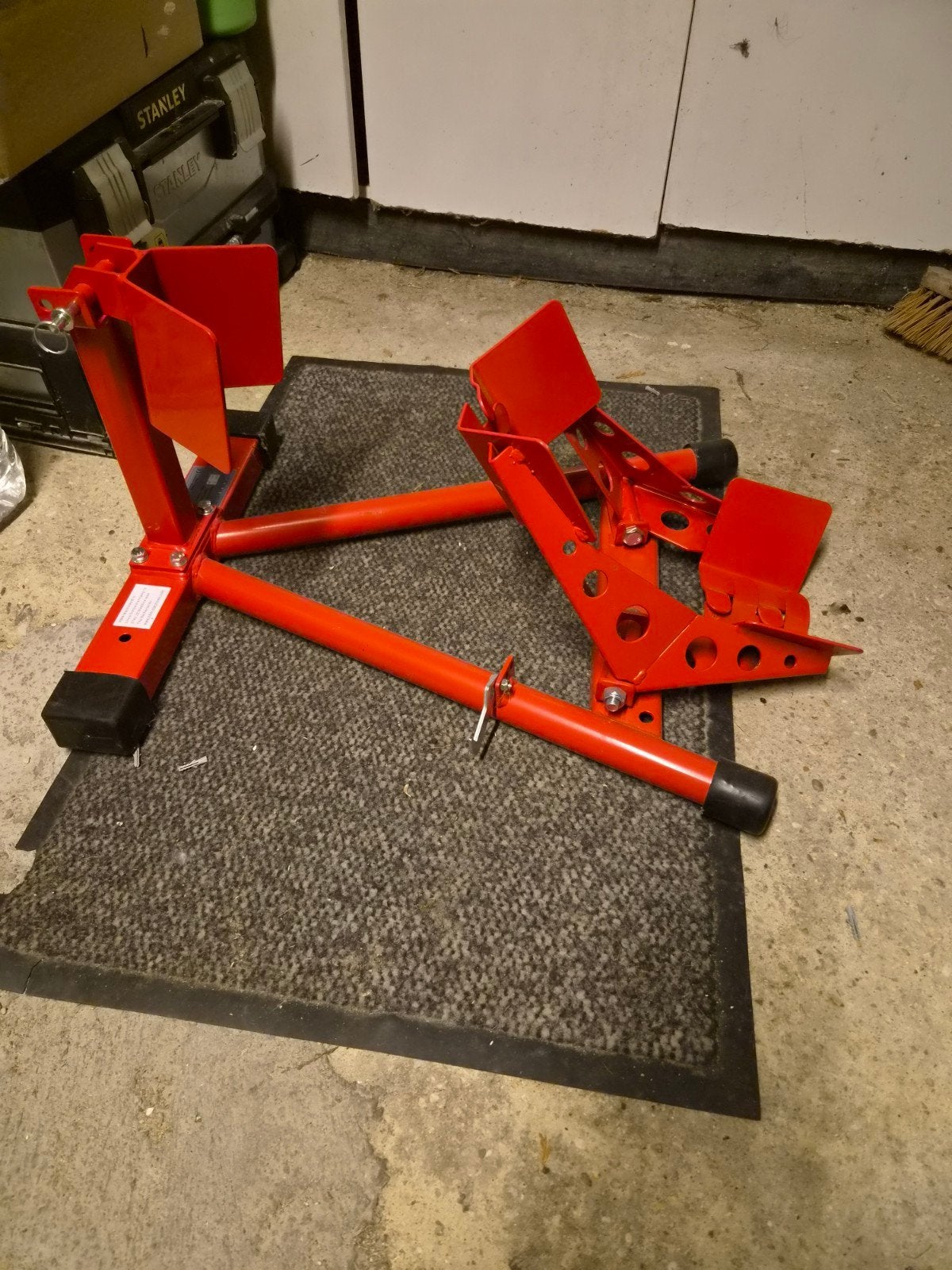 Inrij-klem motorfiets - Rood, Ophalen, Zo goed als nieuw