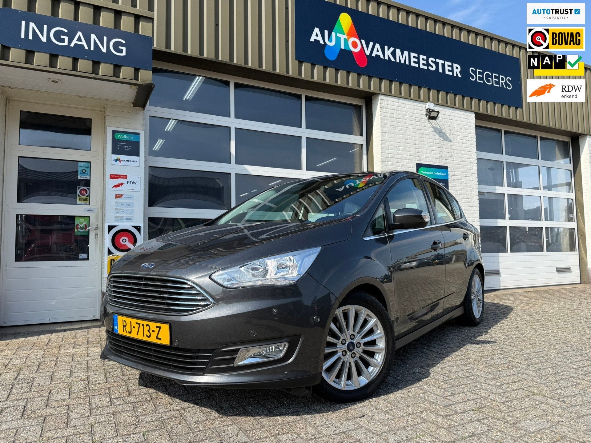Ford C-Max 1.0 Titanium|Trekhaak|Goed onderhouden|, Gebruikt, Origineel Nederlands, Handgeschakeld, 3 cilinders