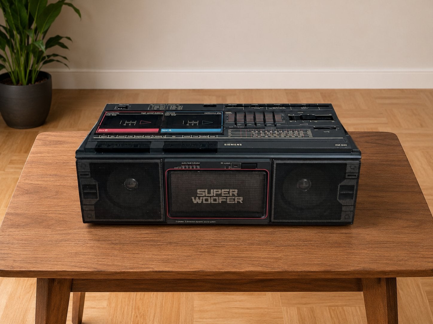 Siemens RM840 super woofer . Retro vintage radio casettedeck, Ophalen of Verzenden, Zo goed als nieuw