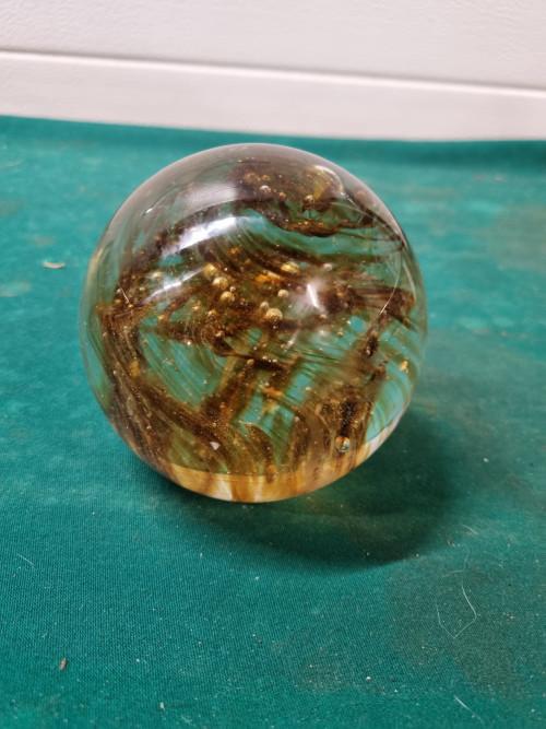 papier presse glas bol bruin golvend, Ophalen of Verzenden, 'T Olde Gre-j, Info@toldegrej.nl, Endepoelstraat 20f Didam