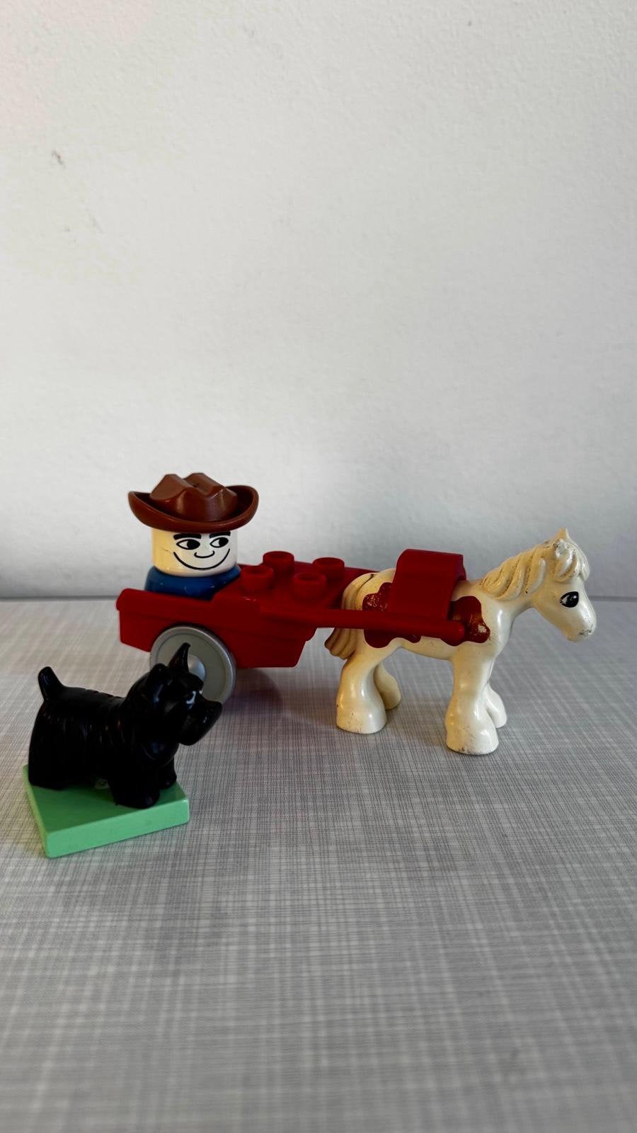 Duplo paard en wagen en hond., Ophalen of Verzenden, Gebruikt, Duplo