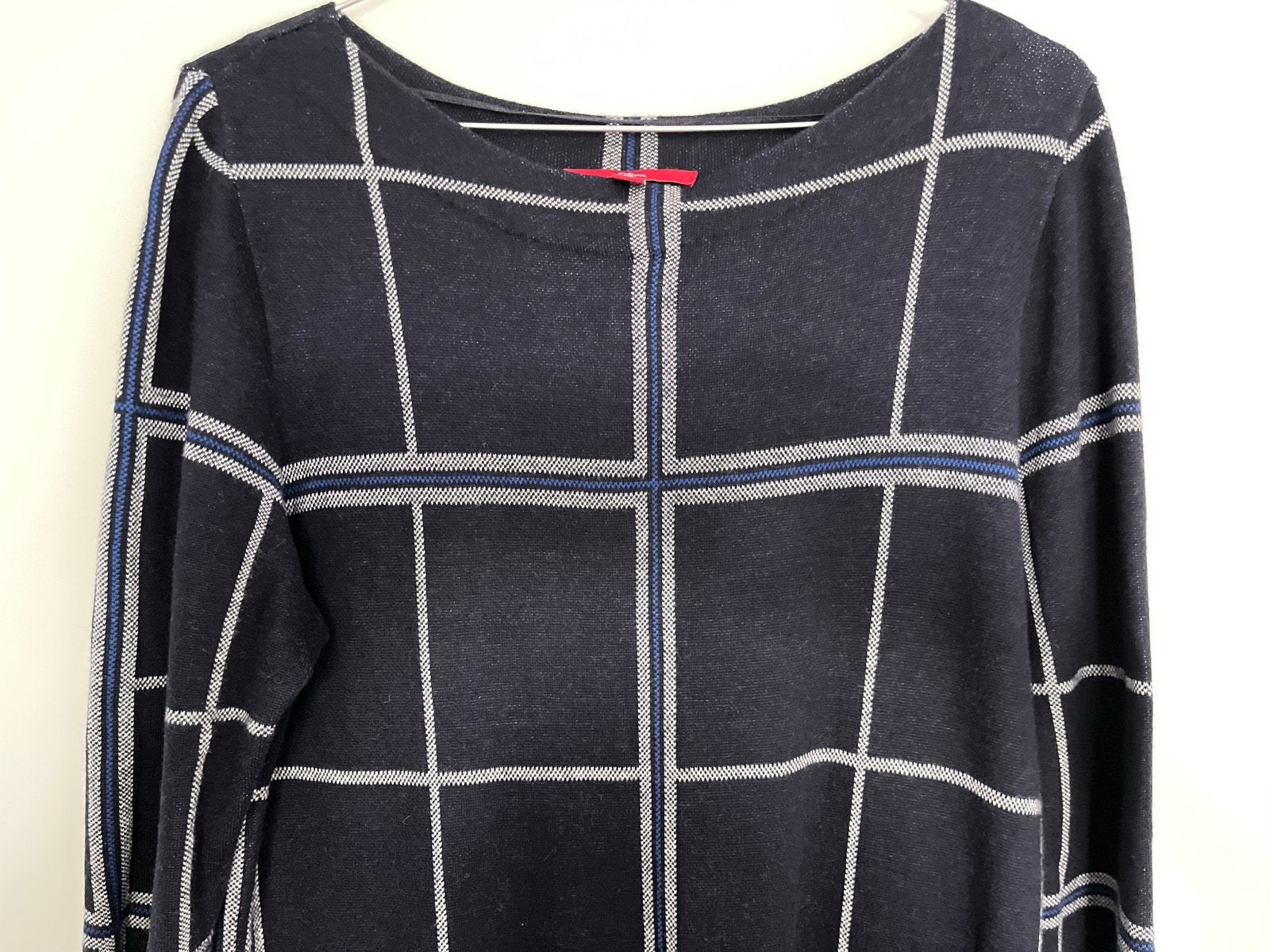 Tijdloze geklede jurk - Kobalt/Grijs/Koningsblauw, Kleding | Dames, Maat 38/40 (M), Blauw, Ophalen of Verzenden, Zo goed als nieuw