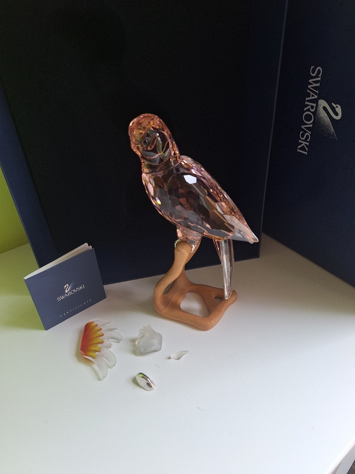 Swarovski Roze Kaketoe Vogel Collectie, Ophalen of Verzenden, Gebruikt, Figuurtje