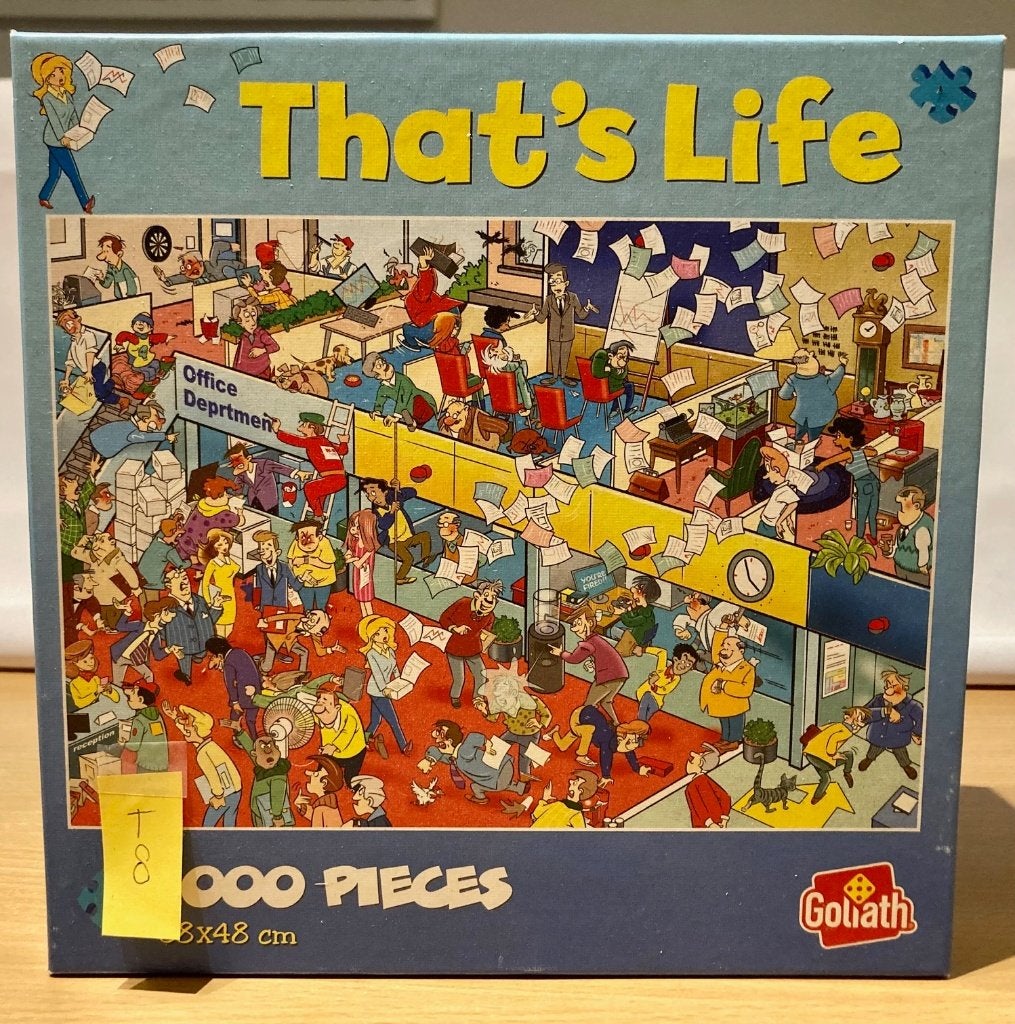 T8  legpuzzel Thats life 1000 stukjes, Ophalen of Verzenden, 500 t/m 1500 stukjes, Zo goed als nieuw, Legpuzzel