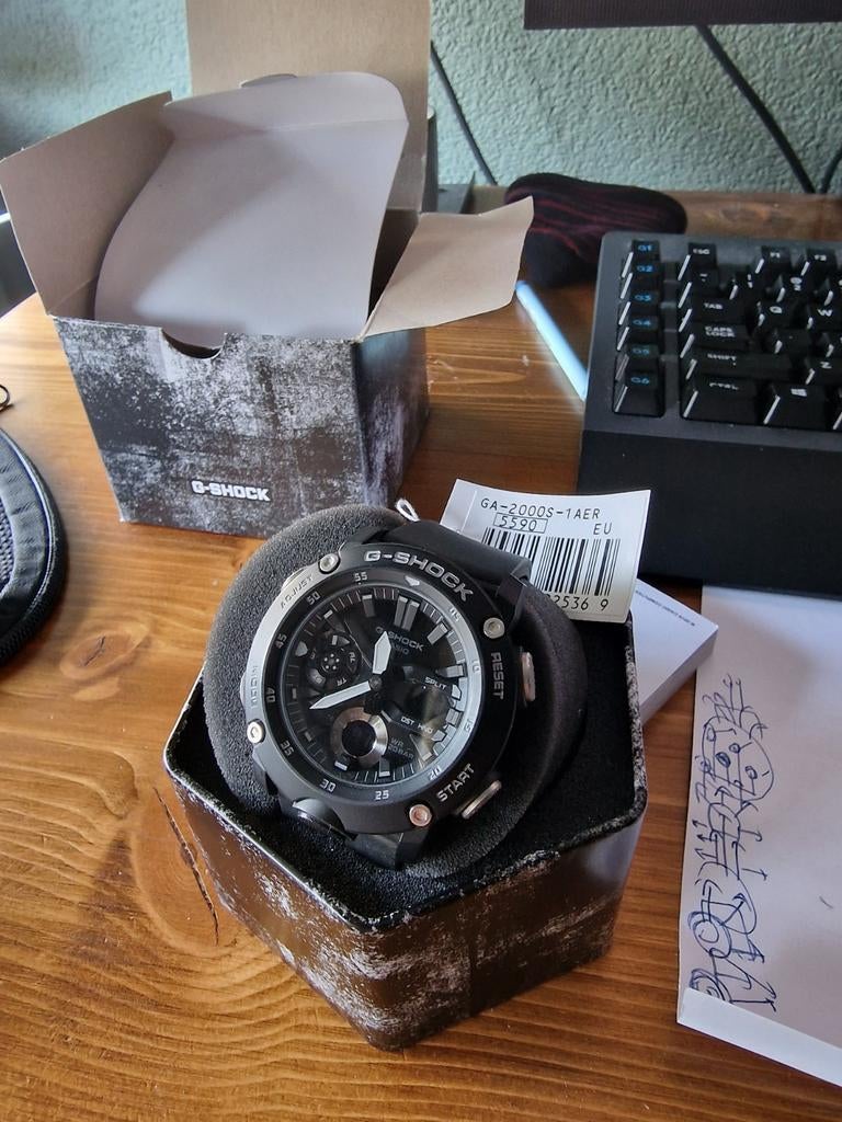 Casio GA-2000S G-Shock met Stowa rubberen band, Casio, Kunststof, Polshorloge, Kunststof