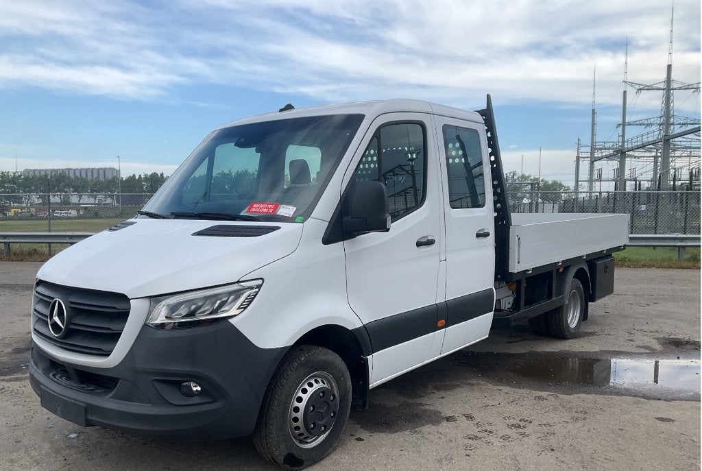 Mercedes-Benz Sprinter 519CDI Dubbelcabine Openlaadbak NIEUW, Automaat, Wit, Mercedes-Benz, Diesel