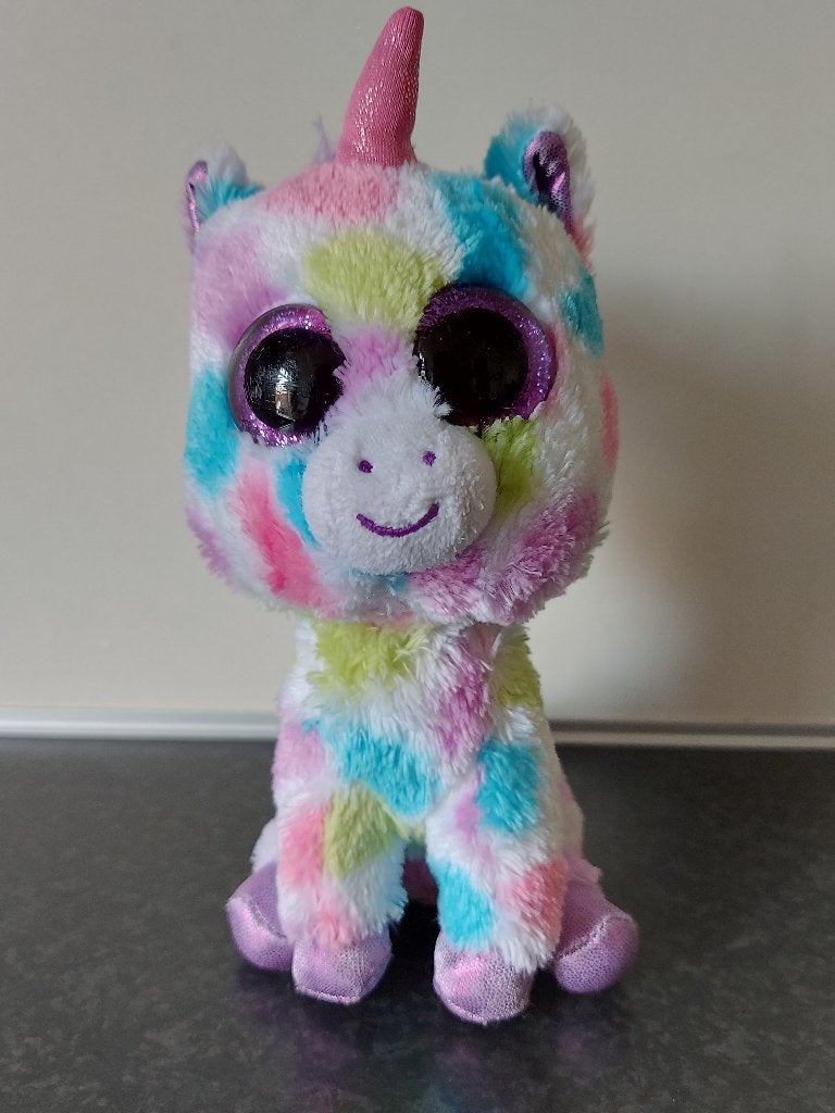 Ty Beanie Boo Knuffel Wishful - Eenhoorn, Ophalen, Eenhoorn, Zo goed als nieuw, Wasbaar