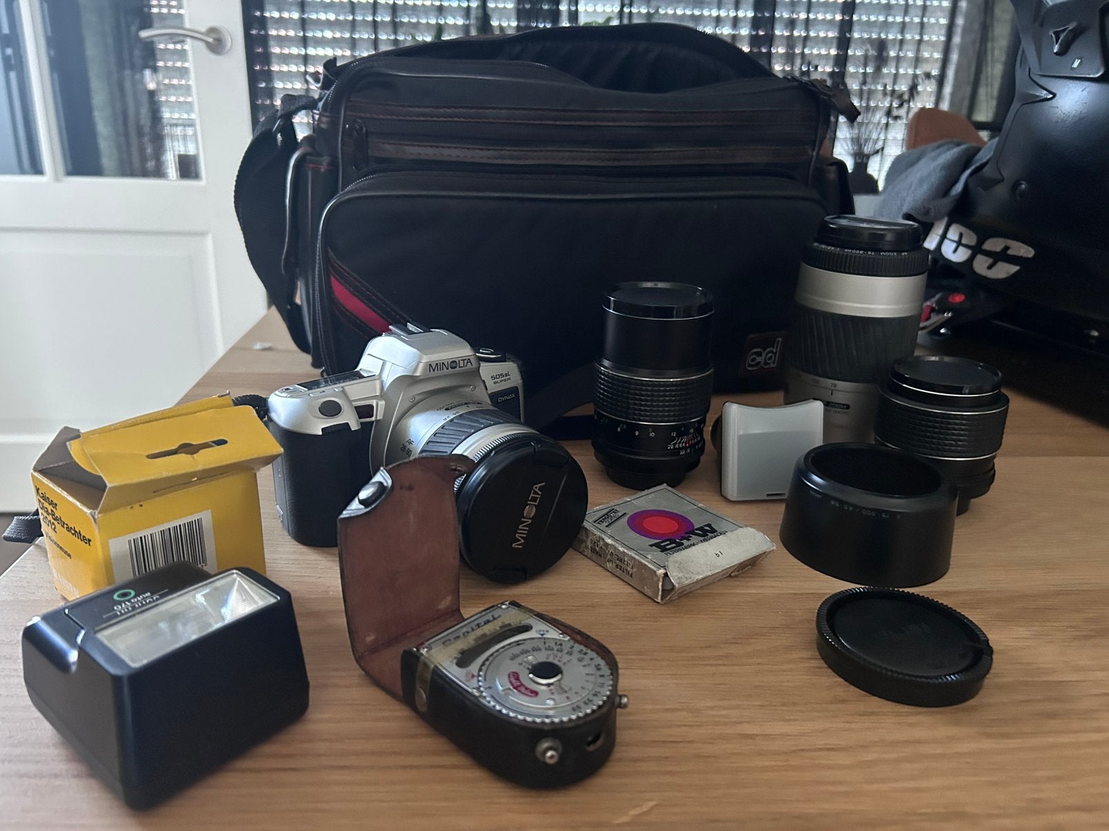 Minolta Dynax 505SI super spiegelreflexcamera set, Audio, Tv en Foto, Ophalen of Verzenden, Zo goed als nieuw, Spiegelreflex, Minolta