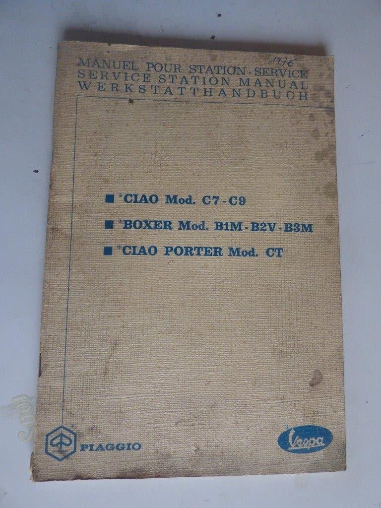 PIAGGIO VESPA WERKPLAATSHANDBOEK CIAO - BOXER 1976, Ophalen of Verzenden, Gebruikt