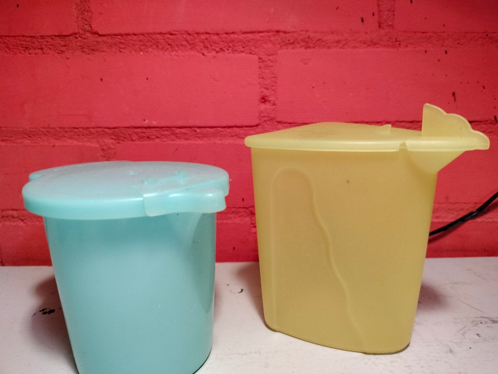 Tupperware schenkkannetjes, Ophalen of Verzenden, Gebruikt, Beker of Kan