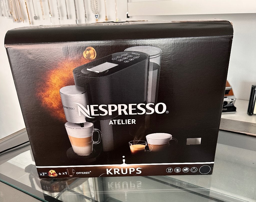 Krups Nespresso Atelier, Koffiepads en cups, Espresso apparaat, Ophalen of Verzenden, Zo goed als nieuw