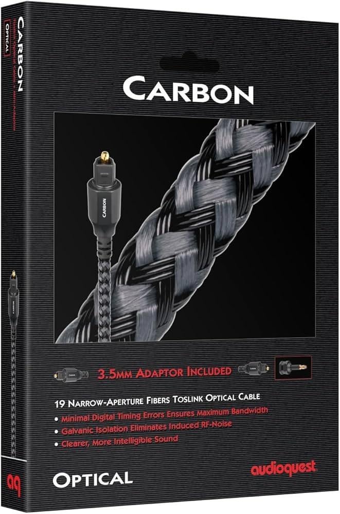 AudioQuest Carbon Toslink Optische Kabel 1,5m ZGAN Origineel, Ophalen of Verzenden, Zo goed als nieuw, Minder dan 2 meter, Optische kabel