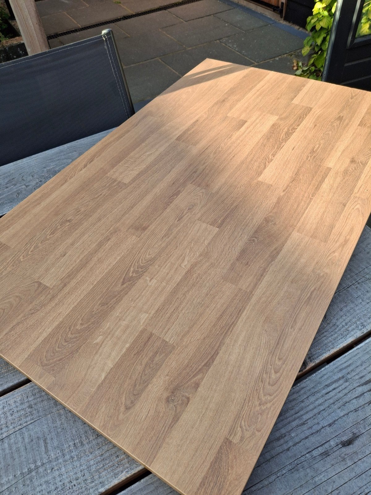 werkblad eiken lamel 102 cm lang, Ophalen, 25 tot 50 mm, Eiken, Plank