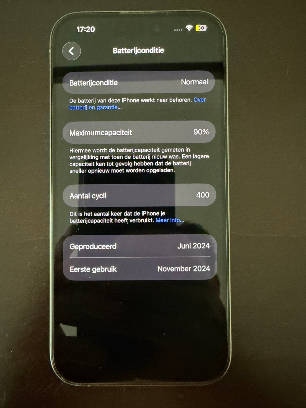 Foto 11 van iPhone 15 Pro 256GB – 90% batterij – zeer nette staat