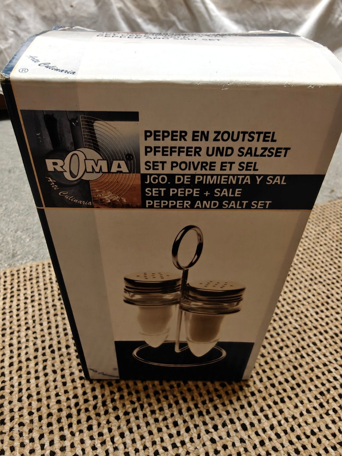 Roma Peper- en Zoutstel - Zo goed als nieuw, Zilver, Ophalen of Verzenden, Zo goed als nieuw, Overige merken