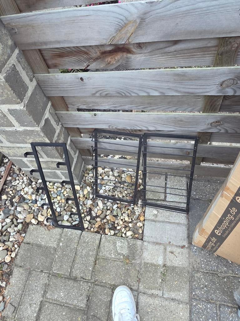 Kapstok met 2 rekken voor wijnglazen, Gebruikt, Minder dan 100 cm, Metaal, Ophalen