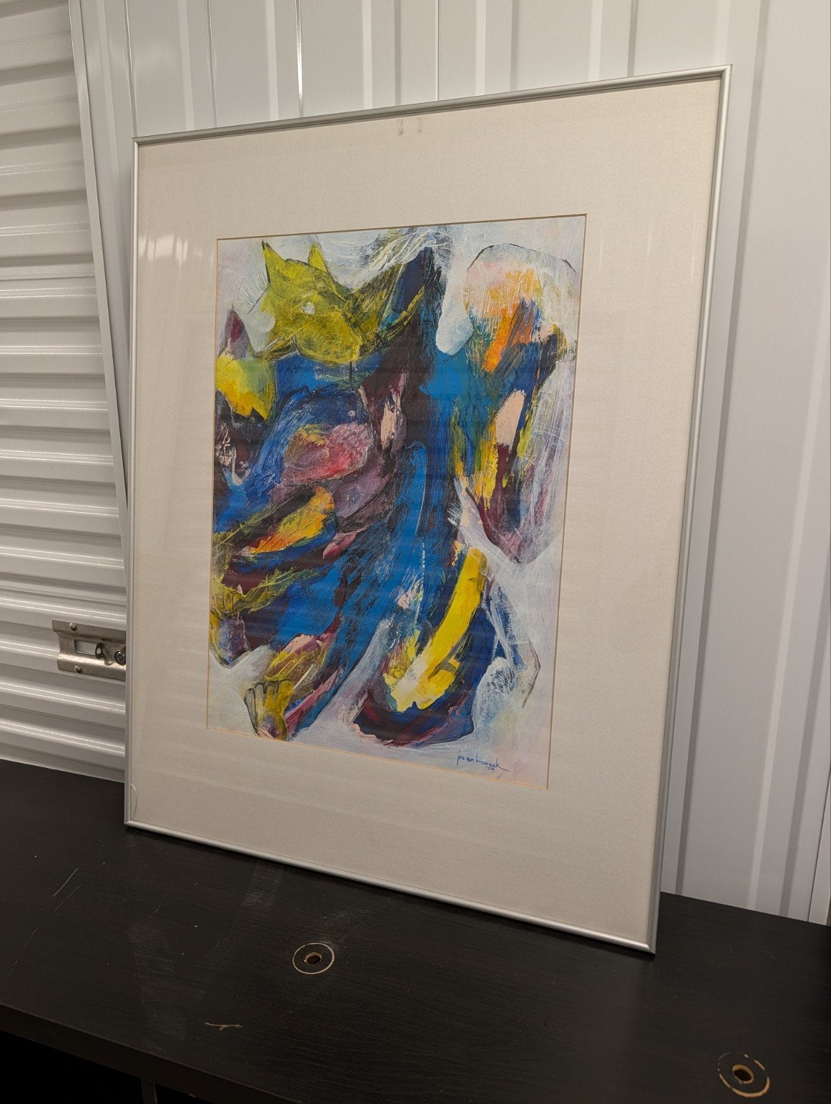 Abstract Schilderij Jos van Beek '91 - Levendige Kleuren, Ophalen of Verzenden