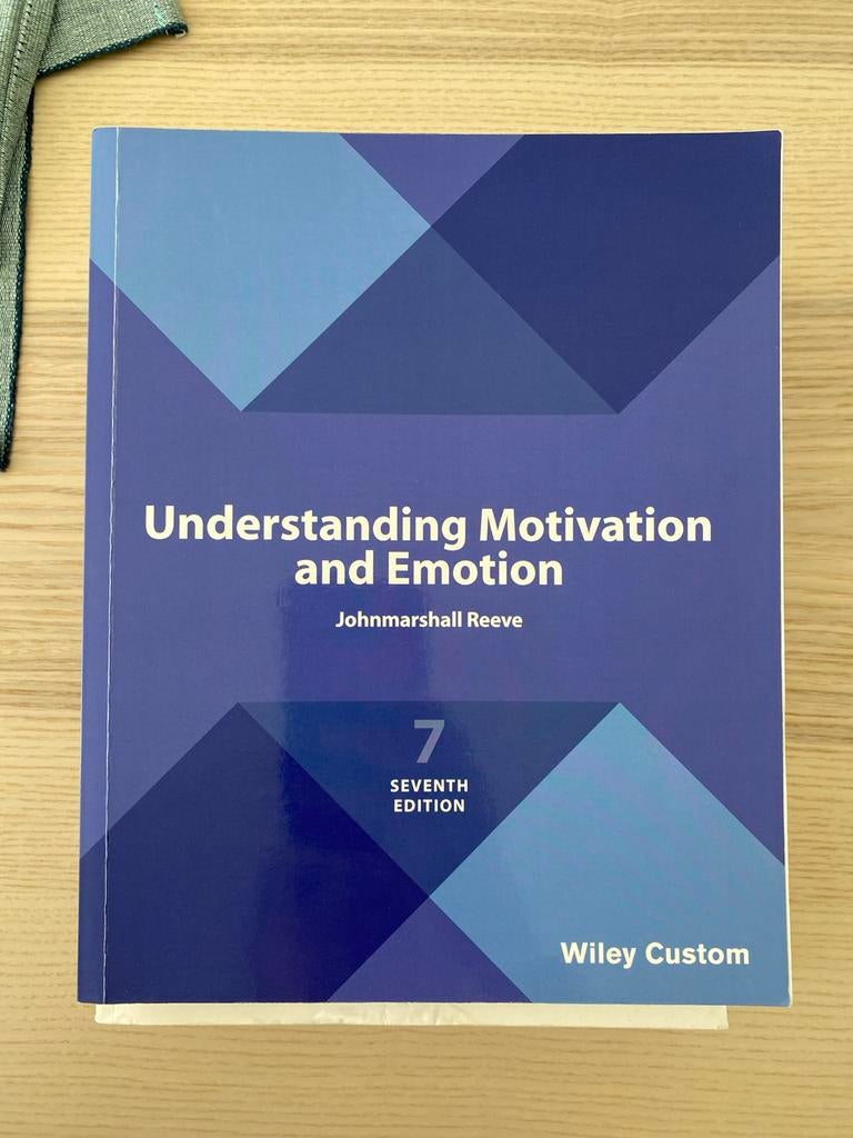 Understanding Motivation and Emotion - Johnmarshall Reeve, Ophalen of Verzenden, Gamma, Zo goed als nieuw, WO