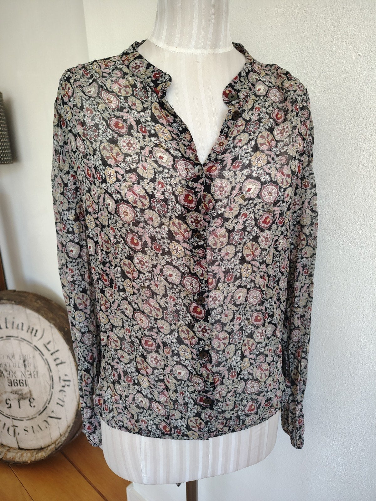 Summum blouse maat 42 Taupe Afmeting tekst, Summum, Meerkleurig, Maat 42/44 (L), Ophalen of Verzenden